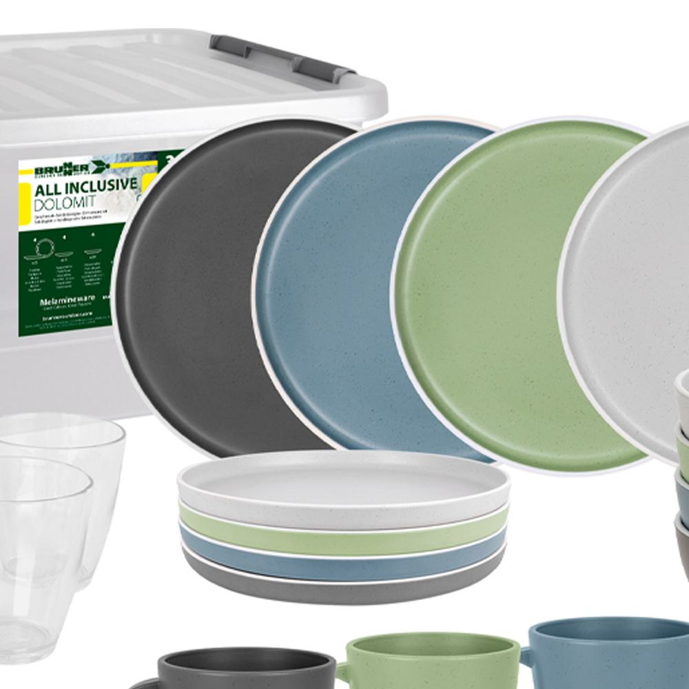 Tableware set - Brunner All Inclusive Dolomit Complete Camping Tableware Set