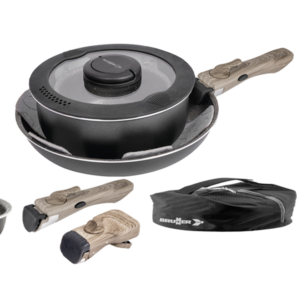 Pots and Pans - Brunner Pirate Spacemaster Outdoor And Camping Cookware Set, Diameter 26cm
