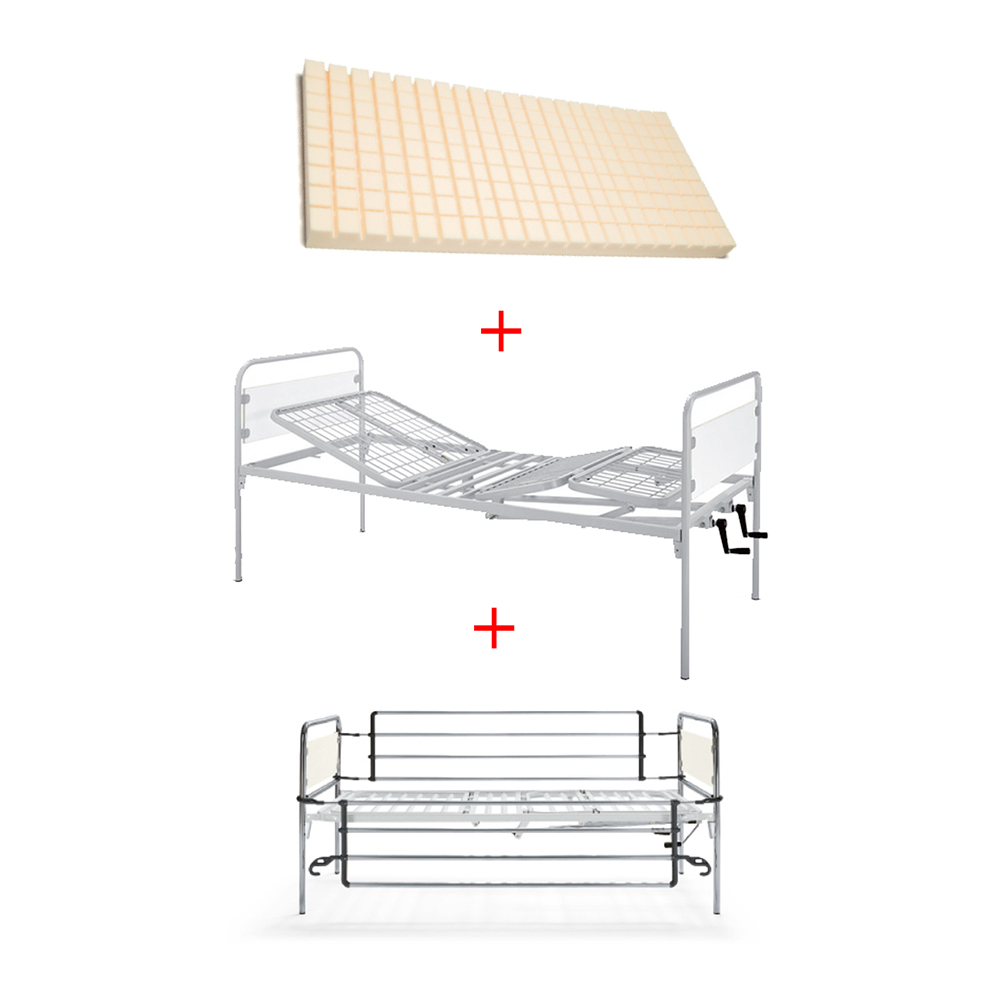 Inpatient beds - KSP Orthopedic Hospital Bed For Disabled People With Fold-down Sides And Mattress